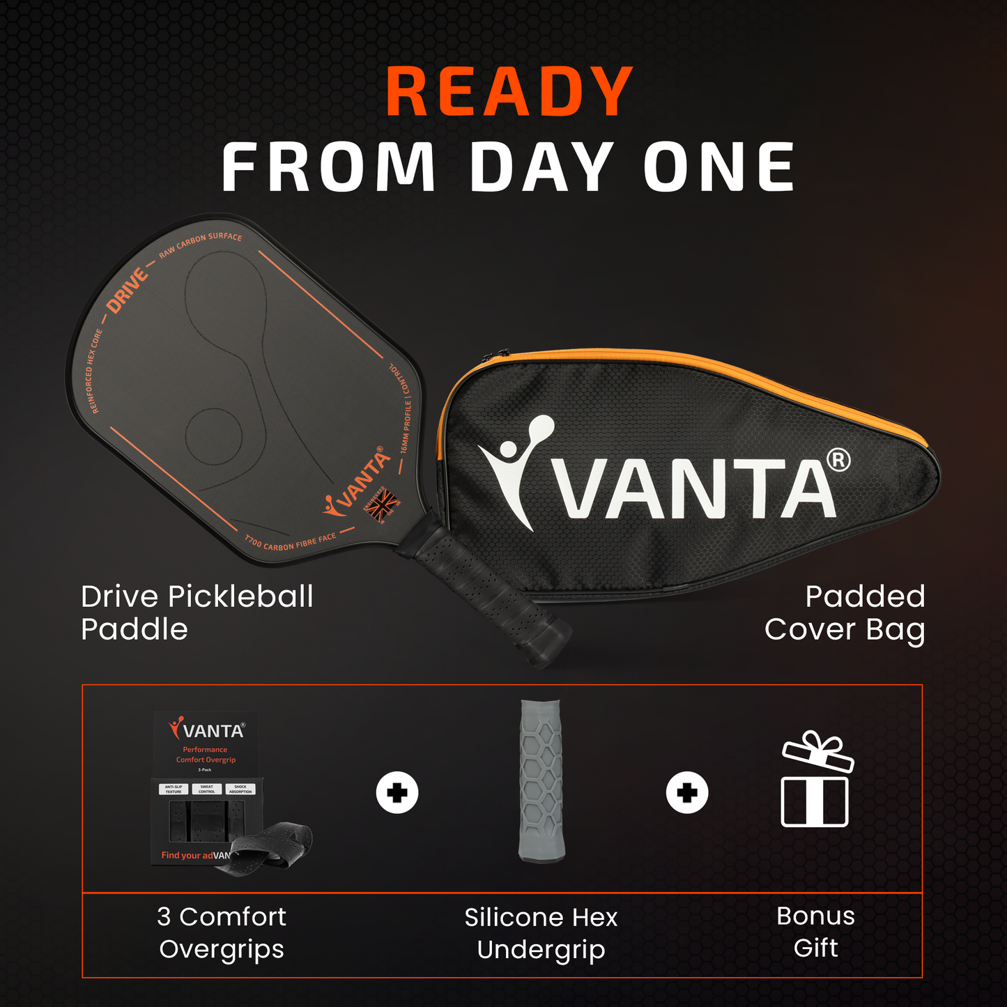 VANTA DRIVE 16mm Pickleball Paddle Bundle