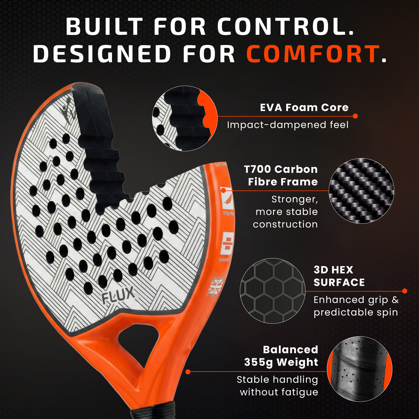 VANTA FLUX Padel Racket Bundle